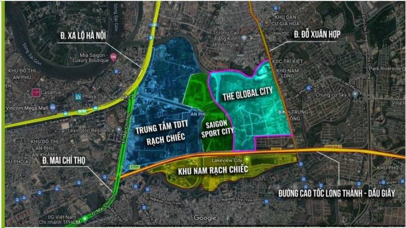 Vị trí vàng của The Global City Thủ Đức